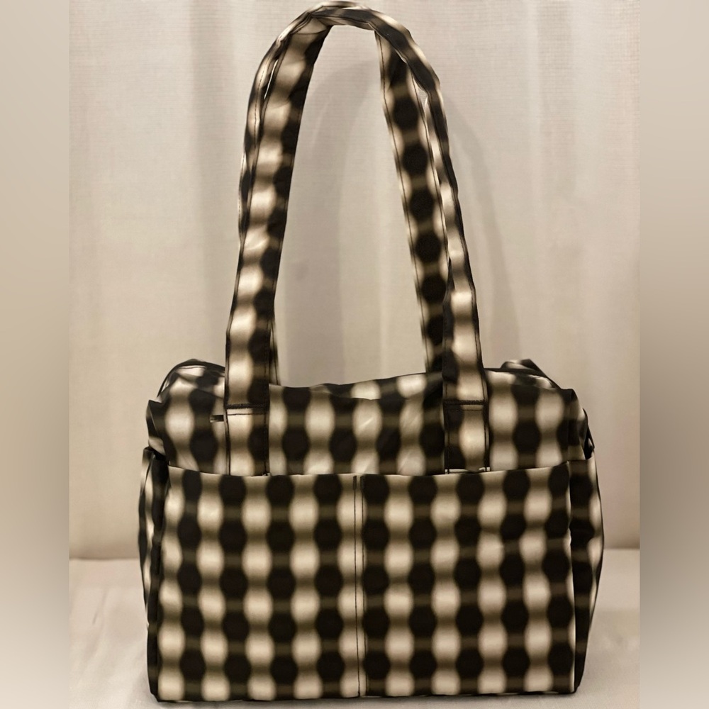 BAGGU Everyday Could Bag in Blurred Gingham Brown (COLORWAY SOLD OUT ONLINE)
